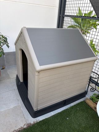 Caseta para perro grande color beige