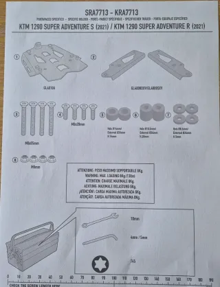 Soportes GIVI para parrilla portaequipaje KTM 1290