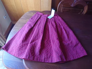 Elegante falda ceremonia rojo T L 40