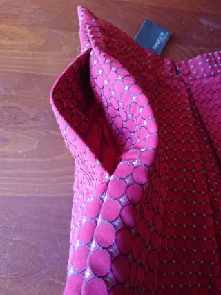 Elegante falda ceremonia rojo T L 40