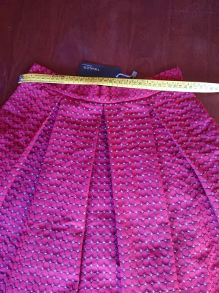 Elegante falda ceremonia rojo T L 40