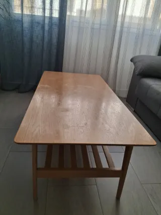 Mesa auxiliar de centro baja de madera