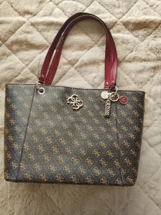 Bolso Guess Marrón y Rojo Mujer