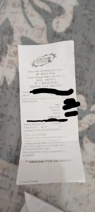 Bicicleta eléctrica RXF 16 250W