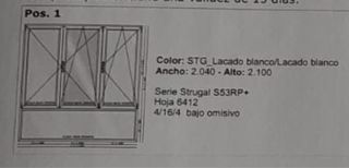 Ventanal aluminio 3 hojas doble cristal