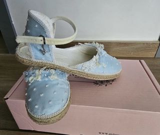 Esparteñas Mismanuelitas Azul y Blanco