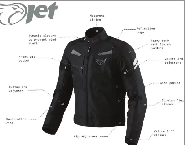 Chaqueta con protección Moto Jet Impermeable