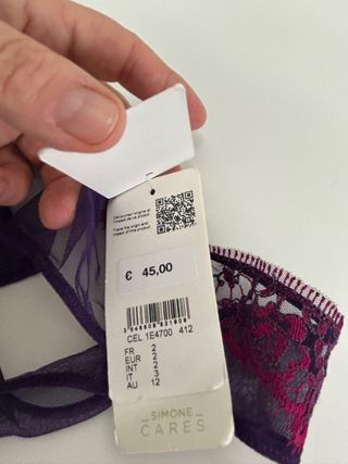 Tanga Simone Perele Morado Encaje