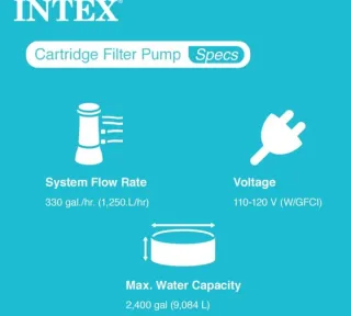 Pompa filtro cartuccia Intex Krystal Clear C330 per piscine fuori terra