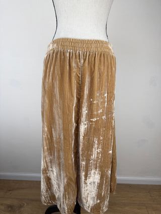 Gonna Lunga Velluto H&M Oro Tg S