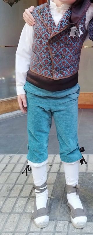 Traje Fallero Niño Azul y Marrón.