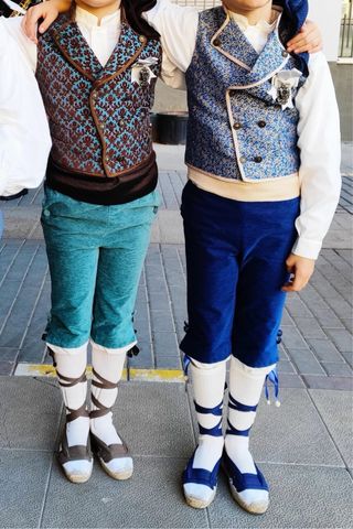 Traje Fallero Niño Azul y Marrón.