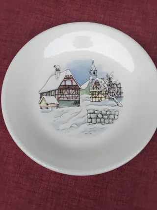 Set 4 Piatti Piani Ceramica Decorati