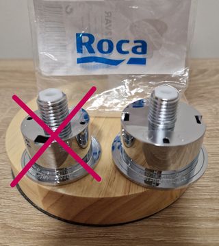 Pulsador Doble Roca Cromado