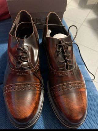 Scarpe Laura Bellariva Pelle Marrone Tg 41