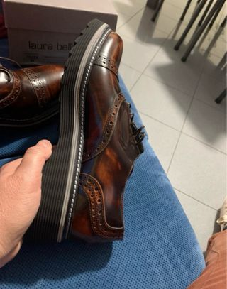 Scarpe Laura Bellariva Pelle Marrone Tg 41