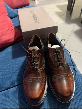 Scarpe Laura Bellariva Pelle Marrone Tg 41