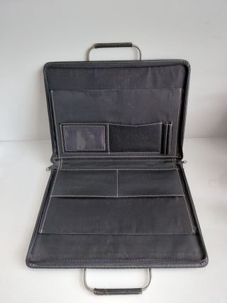 Cartera de piel negra Tamaño folio