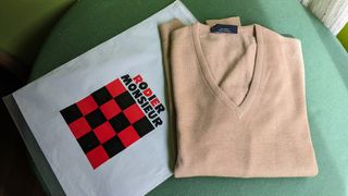 Jersey Pangolin cuello en pico - pura Lana Virgen