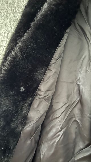 Abrigo pelo Mango negro mujer