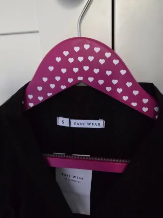 Camisa negra volantes talla S