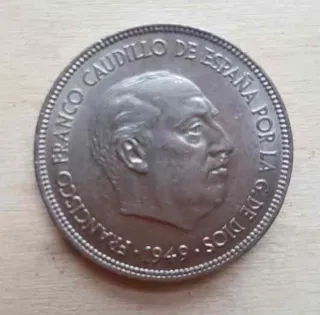 Moneda Española Franco 1949