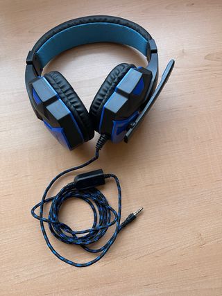 Cascos Gaming Azul y Negro
