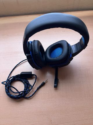 Cascos Gaming Azul y Negro