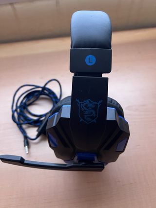 Cascos Gaming Azul y Negro