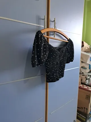 Crop Top Stradivarius Lunares Talla S