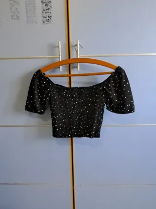 Crop Top Stradivarius Lunares Talla S