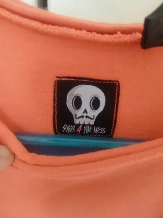 Camiseta salmon/coral con estampado de gorila