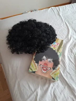 Peluca afro negra