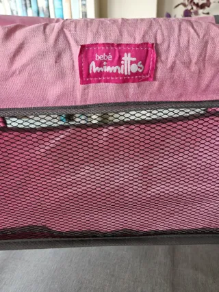 Cuna de viaje de muñecas plegable  con funda