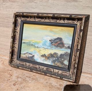 Pintura al oleo enmarcada