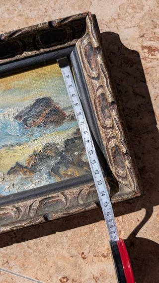 Pintura al oleo enmarcada