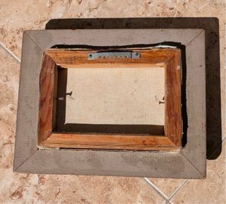 Pintura al oleo enmarcada