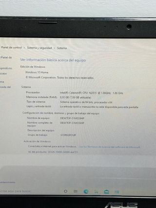 Portátil Asus F551M celeron / 8GB / 500GB HDD