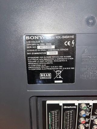 Sony Bravia 40 KDL-S40A11E LCD con HDMI