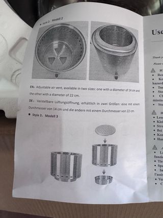 Estufa sin fuego acero inoxidable marca blanca