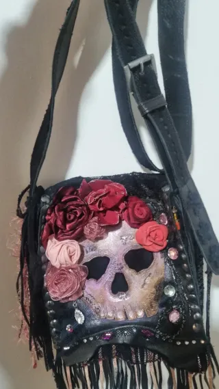 Bolso artesanal piel Catrina