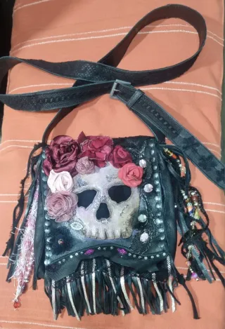 Bolso artesanal piel Catrina