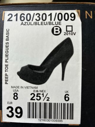 Zapatos de tacón azulina 10cm