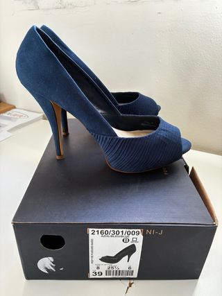 Zapatos de tacón azulina 10cm