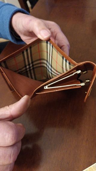 Portafoglio Burberry originale vintage marrone