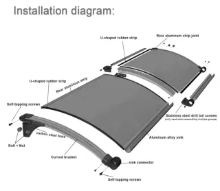 Marquesina para puerta/ventana