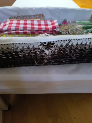 Mueble Plancha Antiguo Madera Mimbre