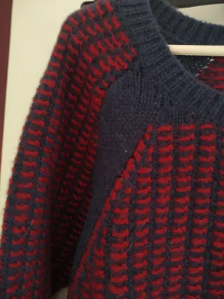 Jersey invierno granate y azul marino