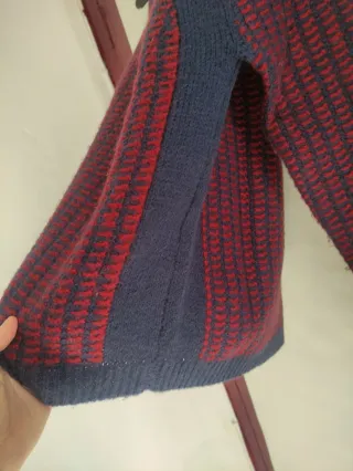 Jersey invierno granate y azul marino