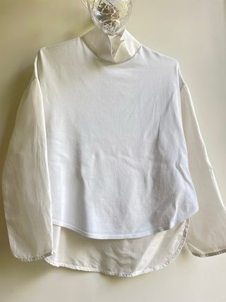 Camisa cuello bebé blanca